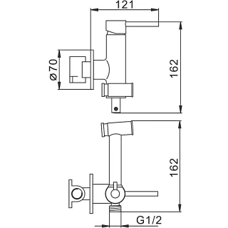 Гигиенический душ Frap F7507 хром